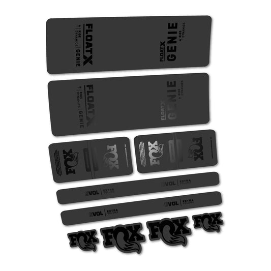 Black decal for Fox Float X Genie Performance 2025 rear shock – bike sticker vinyl