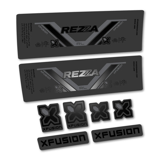 Black decal for Xfusion Rezza RL 2026 rear shock – bike sticker vinyl