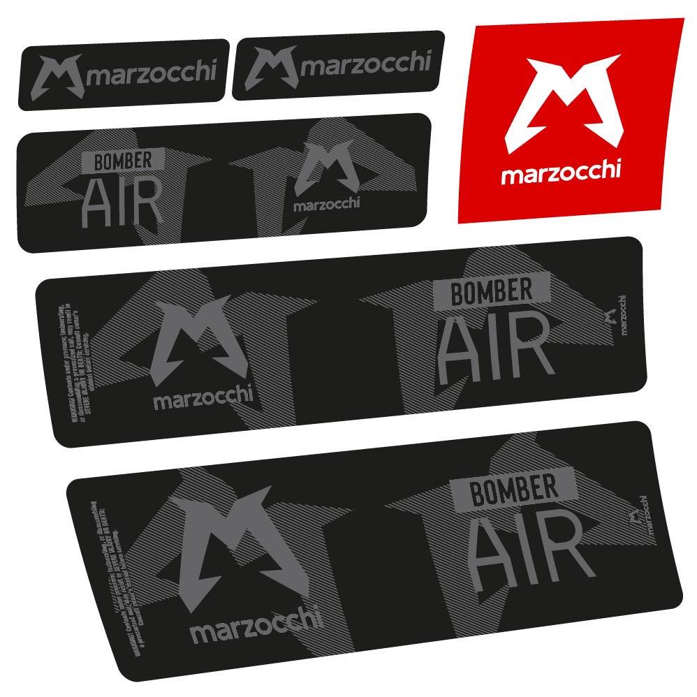 Aufkleber Marzocchi Bomber Air 2023-2024, Rear Shox, Fahrradaufkleber Vinyl