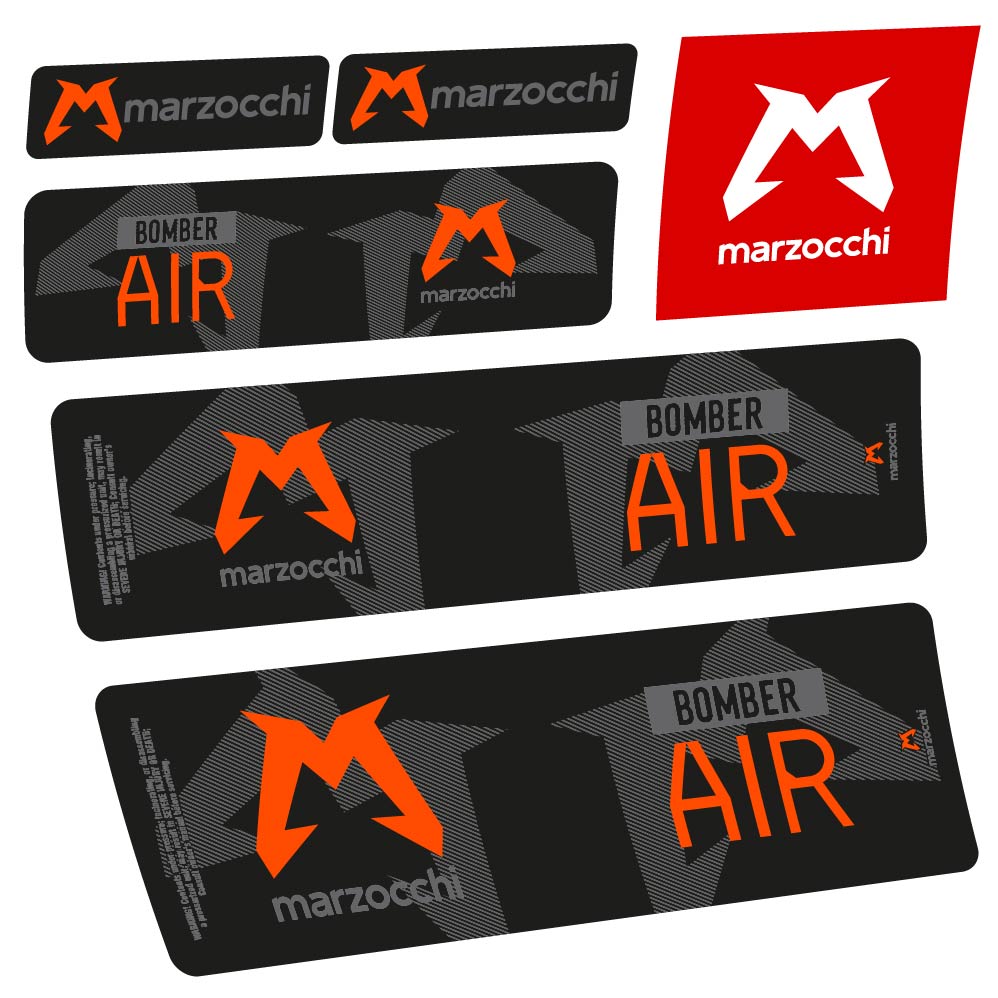 Aufkleber Marzocchi Bomber Air 2023-2024, Rear Shox, Fahrradaufkleber Vinyl