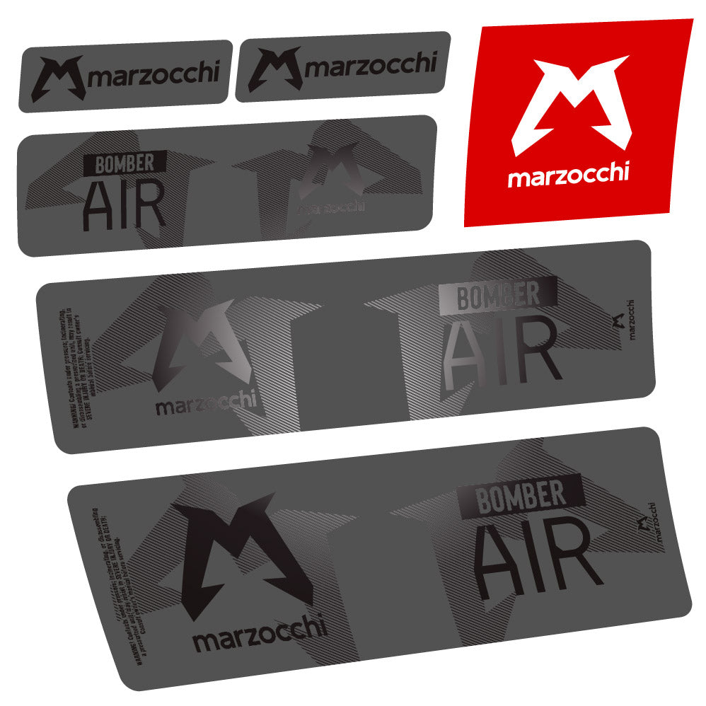 Aufkleber Marzocchi Bomber Air 2023-2024, Rear Shox, Fahrradaufkleber Vinyl