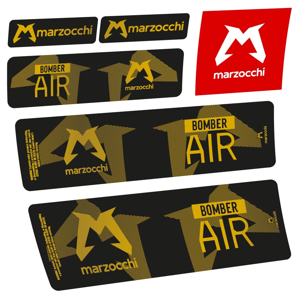 Aufkleber Marzocchi Bomber Air 2023-2024, Rear Shox, Fahrradaufkleber Vinyl