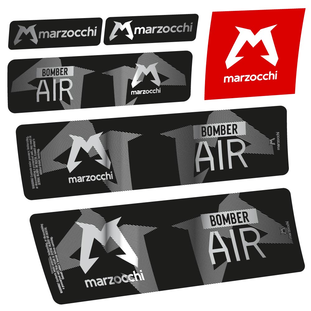 Aufkleber Marzocchi Bomber Air 2023-2024, Rear Shox, Fahrradaufkleber Vinyl