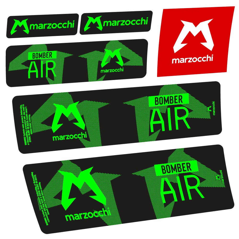 Aufkleber Marzocchi Bomber Air 2023-2024, Rear Shox, Fahrradaufkleber Vinyl