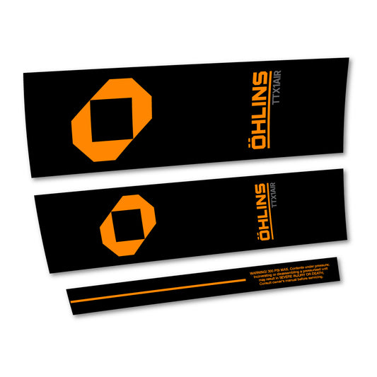Stickers for Öhlins TTX1 AIR M.2 2027, Rear Shock vinyl decals - Saffron Yellow