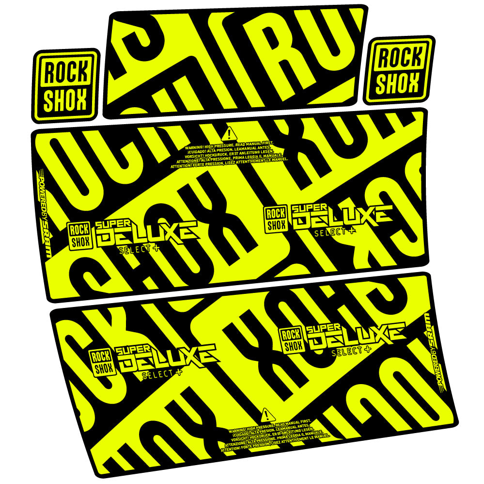 Decal RockShox Super Deluxe Select Plus, Sock Absorber, bike sticker vinyl
