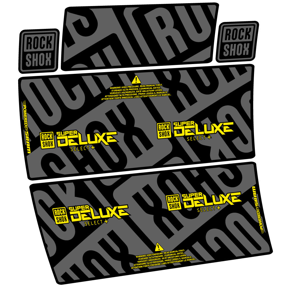 Decal RockShox Super Deluxe Select Plus, Sock Absorber, bike sticker vinyl