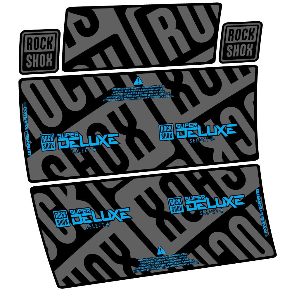 Decal RockShox Super Deluxe Select Plus, Sock Absorber, bike sticker vinyl