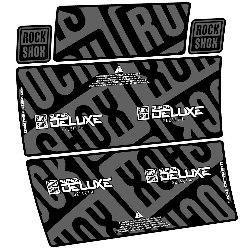 Decal RockShox Super Deluxe Select Plus, Sock Absorber, bike sticker vinyl