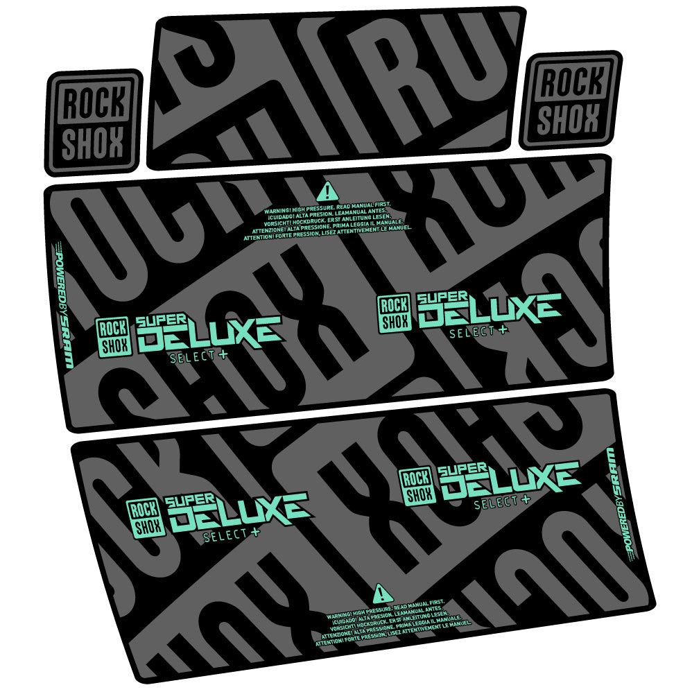 Decal RockShox Super Deluxe Select Plus, Sock Absorber, bike sticker vinyl