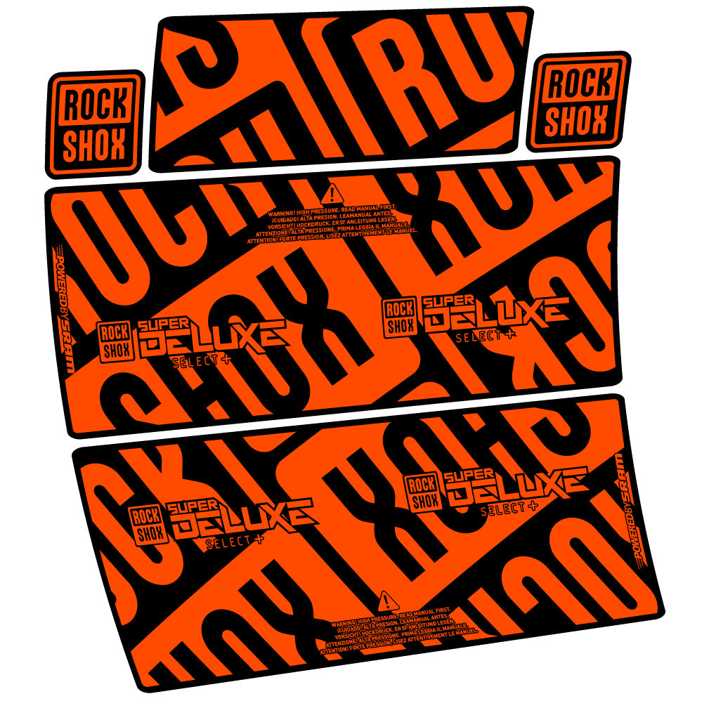 Decal RockShox Super Deluxe Select Plus, Sock Absorber, bike sticker vinyl
