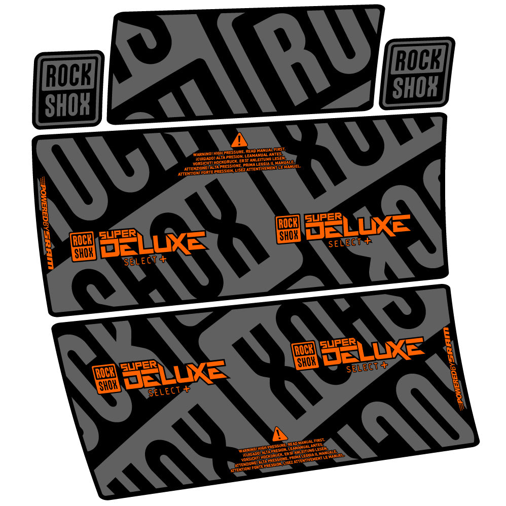 Decal RockShox Super Deluxe Select Plus, Sock Absorber, bike sticker vinyl