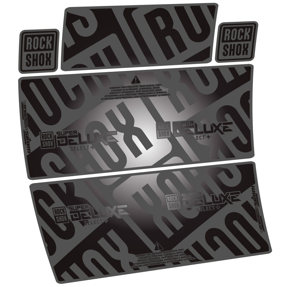 Decal RockShox Super Deluxe Select Plus, Sock Absorber, bike sticker vinyl