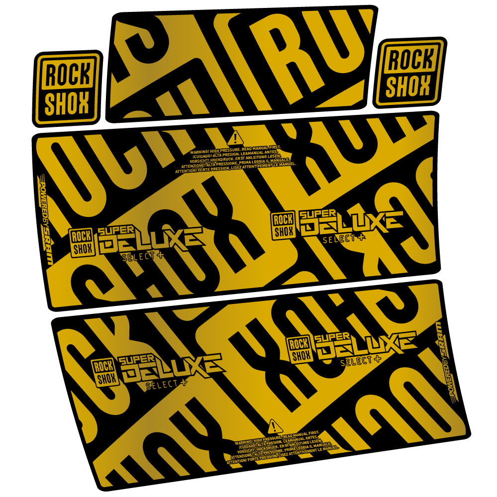 Decal RockShox Super Deluxe Select Plus, Sock Absorber, bike sticker vinyl