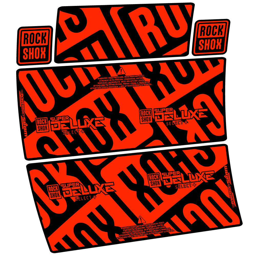 Decal RockShox Super Deluxe Select Plus, Sock Absorber, bike sticker vinyl