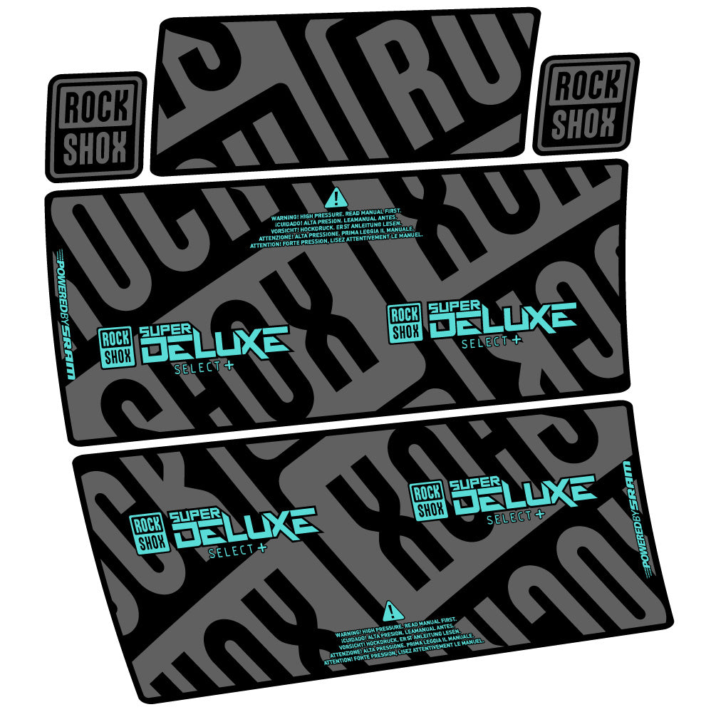 Decal RockShox Super Deluxe Select Plus, Sock Absorber, bike sticker vinyl