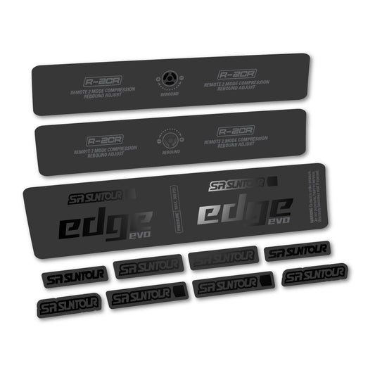 Black decal for SR Suntour Edge Evo LVN R 2CR 2025 rear shock – bike sticker vinyl