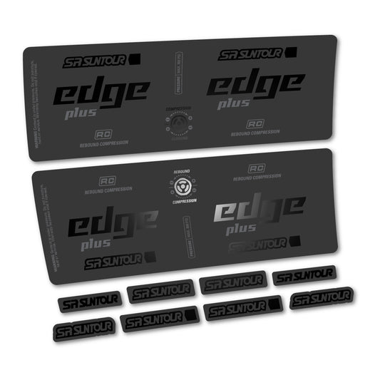 Black decal for SR Suntour Edge Evo LV R 2CR 2025 rear shock – bike sticker vinyl