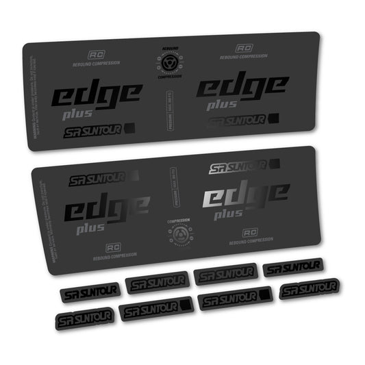 Black decal for SR Suntour Edge Plus RC 2021-2025 rear shock – bike sticker vinyl