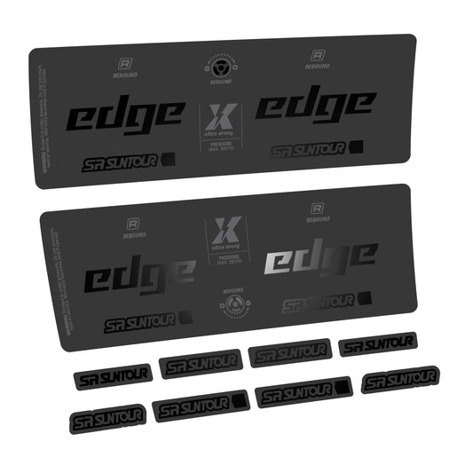 Black decal for SR Suntour Edge X LV R 2024-2025 rear shock – bike sticker vinyl