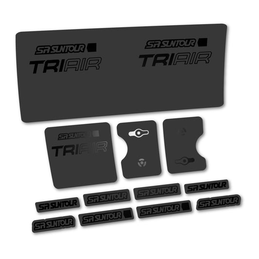 Black decal for SR Suntour TriAir 2 SV 2CR 2024-2025 rear shock – bike sticker vinyl