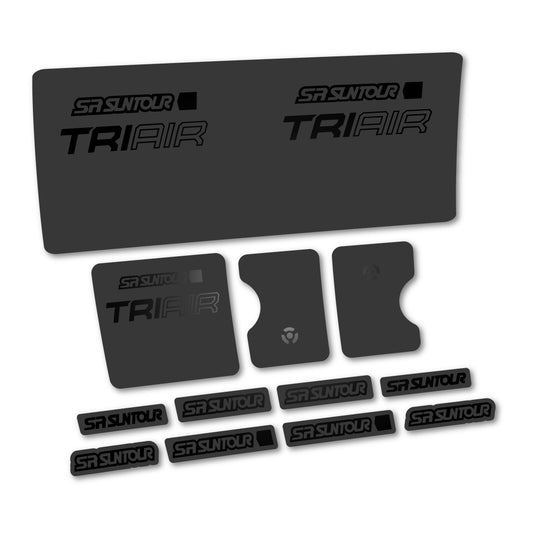 Black decal for SR Suntour TriAir 2 SV R 2024-2025 rear shock – bike sticker vinyl