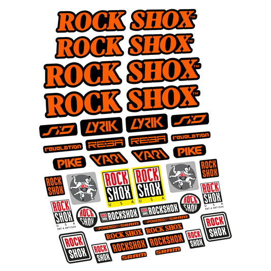 Aufkleber Rock Shox Retro Vintage, Gabel 29, Fahrradaufkleber Vinyl
