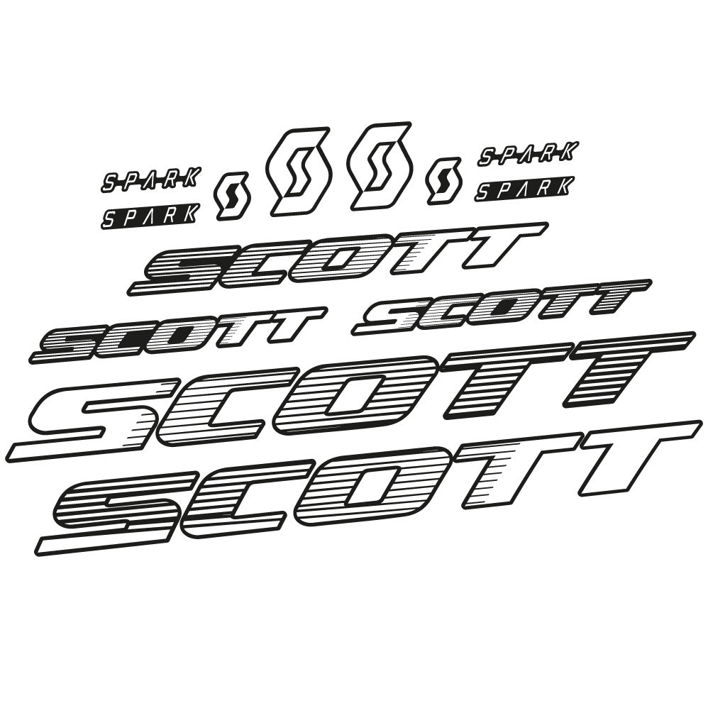 Aufkleber Scott Spark RC 2022, Rahmen, Fahrradaufkleber Vinyl