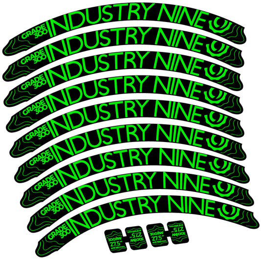 Aufkleber Industry Nine Grade 300, MTB-Rad 27,5, Fahrradaufkleber Vinyl