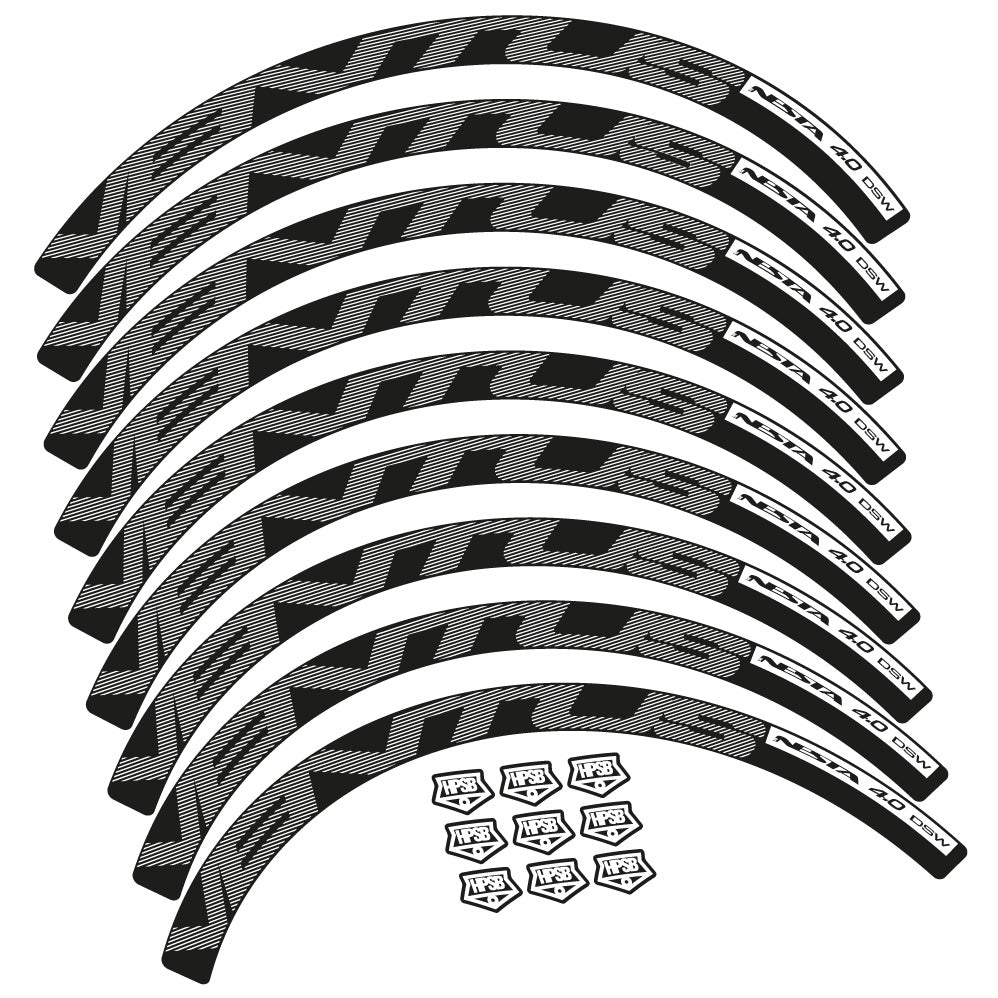 Aufkleber Nesta Ventus 4.0 Disc, Rennradrad 40 mm, Fahrradaufkleber Vinyl