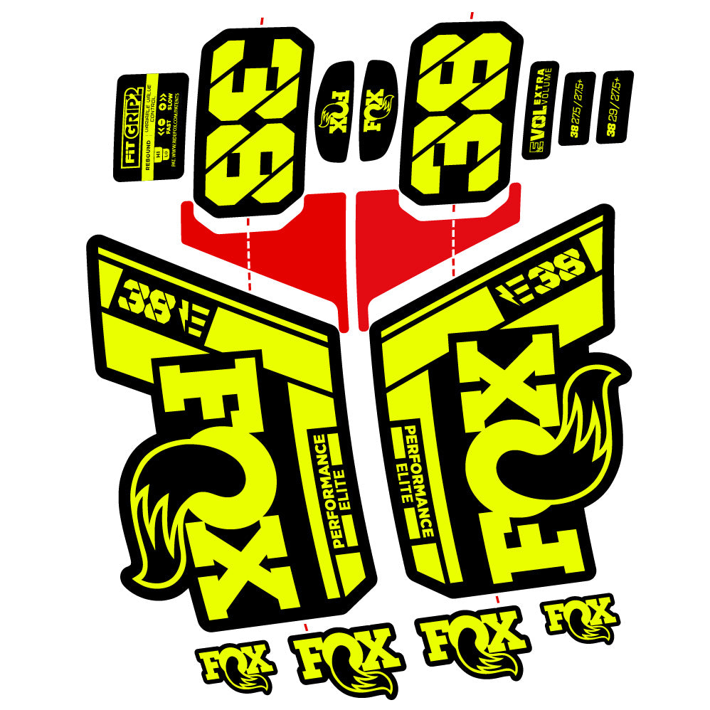 Custom Fork Decal for Fox 38 Performance Elite E-Bike (2021–2024) – 29” – Vinyl Sticker