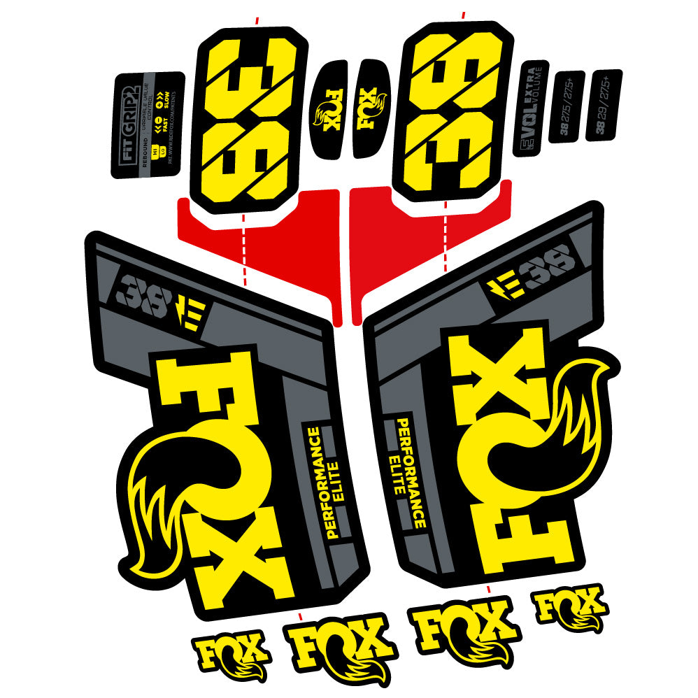 Custom Fork Decal for Fox 38 Performance Elite E-Bike (2021–2024) – 29” – Vinyl Sticker