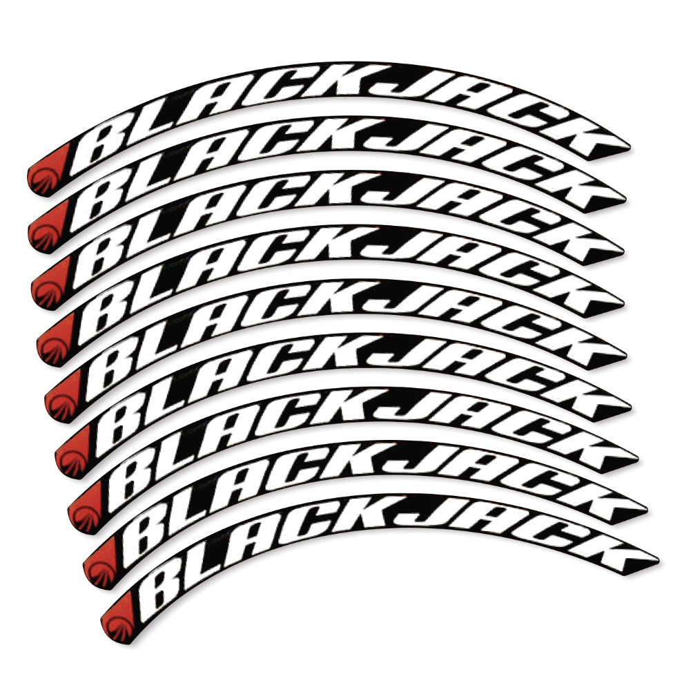 Compatible Decal Blackjack 2025, Road Wheel, bike sticker vinyl