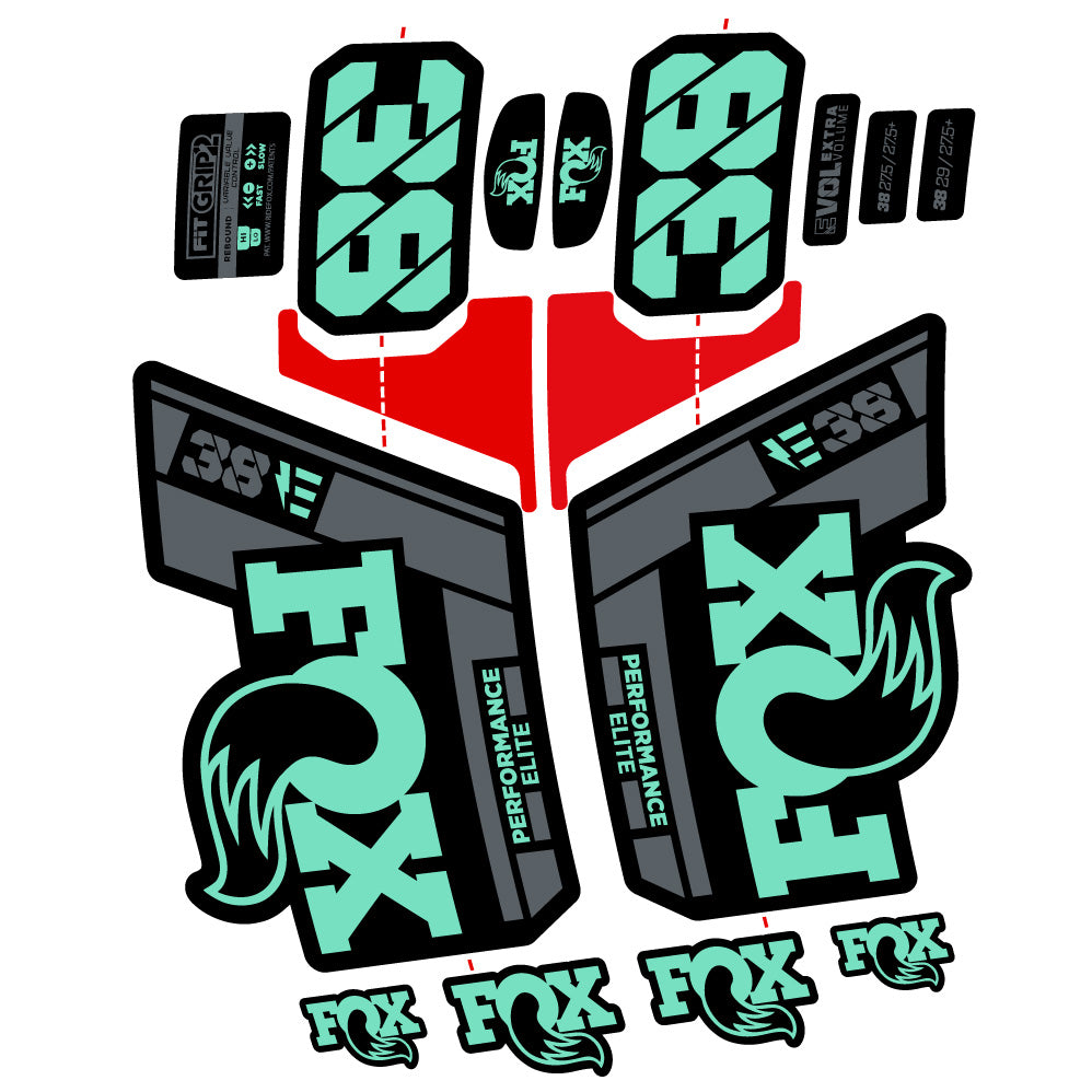 Custom Fork Decal for Fox 38 Performance Elite E-Bike (2021–2024) – 29” – Vinyl Sticker