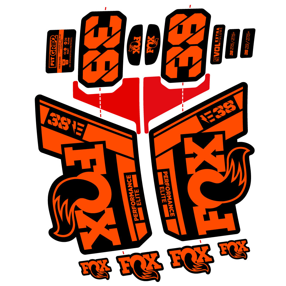 Custom Fork Decal for Fox 38 Performance Elite E-Bike (2021–2024) – 29” – Vinyl Sticker