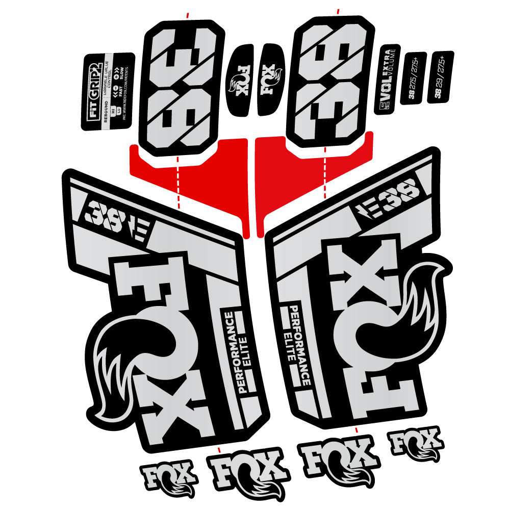Custom Fork Decal for Fox 38 Performance Elite E-Bike (2021–2024) – 29” – Vinyl Sticker
