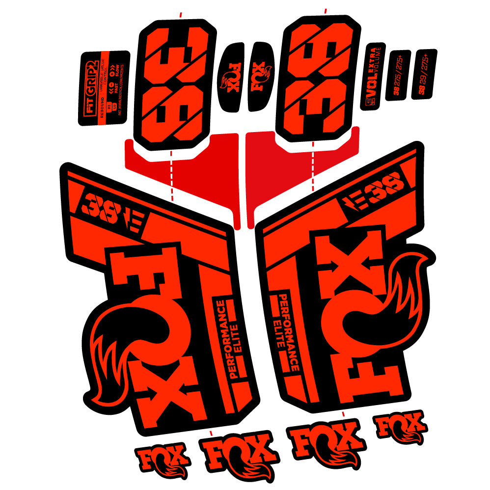Custom Fork Decal for Fox 38 Performance Elite E-Bike (2021–2024) – 29” – Vinyl Sticker