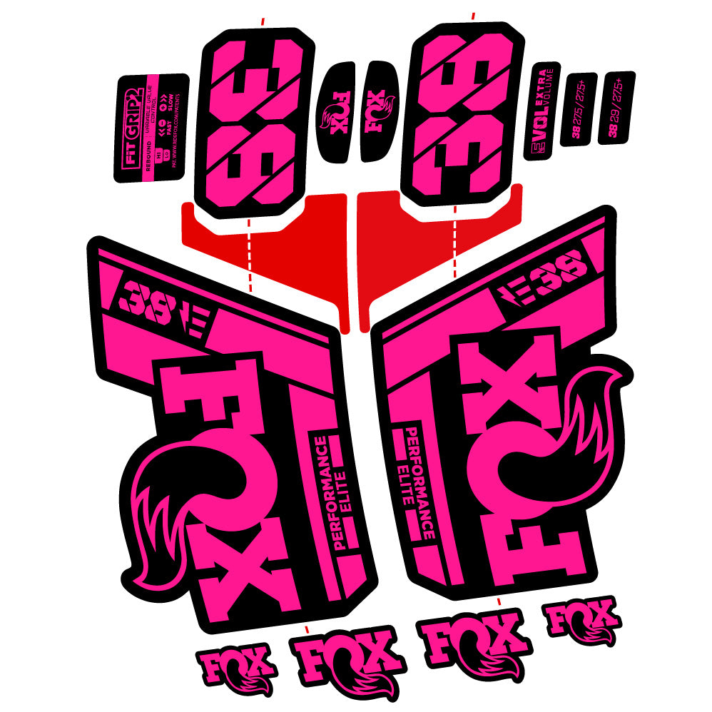 Custom Fork Decal for Fox 38 Performance Elite E-Bike (2021–2024) – 29” – Vinyl Sticker