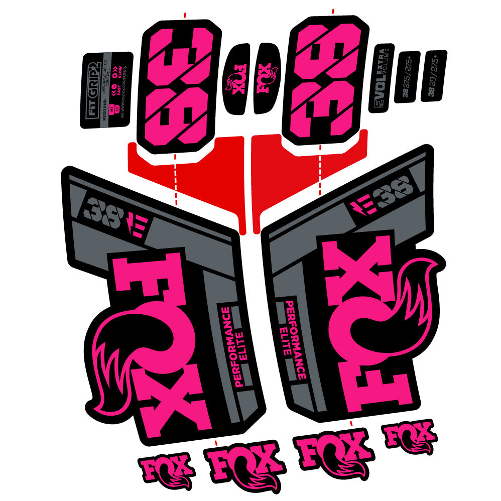 Custom Fork Decal for Fox 38 Performance Elite E-Bike (2021–2024) – 29” – Vinyl Sticker