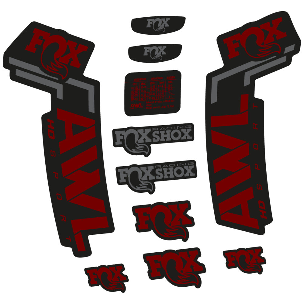 Decal for Fox AWL HD Sport 2025, Fork, bike sticker vinyl
