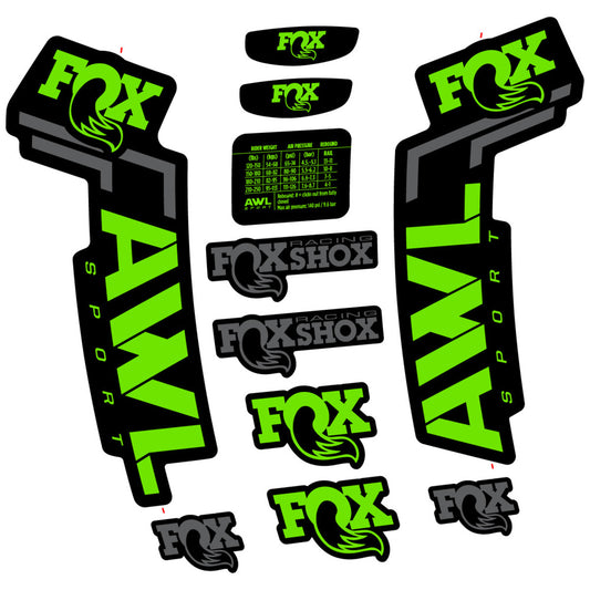 Decal for Fox AWL Sport 2025, Fork, bike sticker vinyl