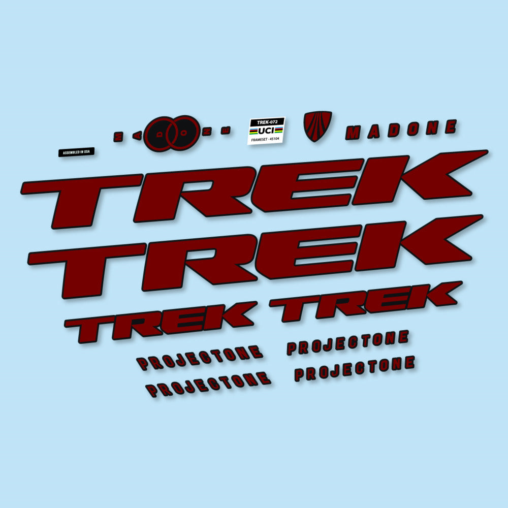 Stickers for Trek Madone SL y SLR Gen 8, Frame vinyl decals - Very Dark Red