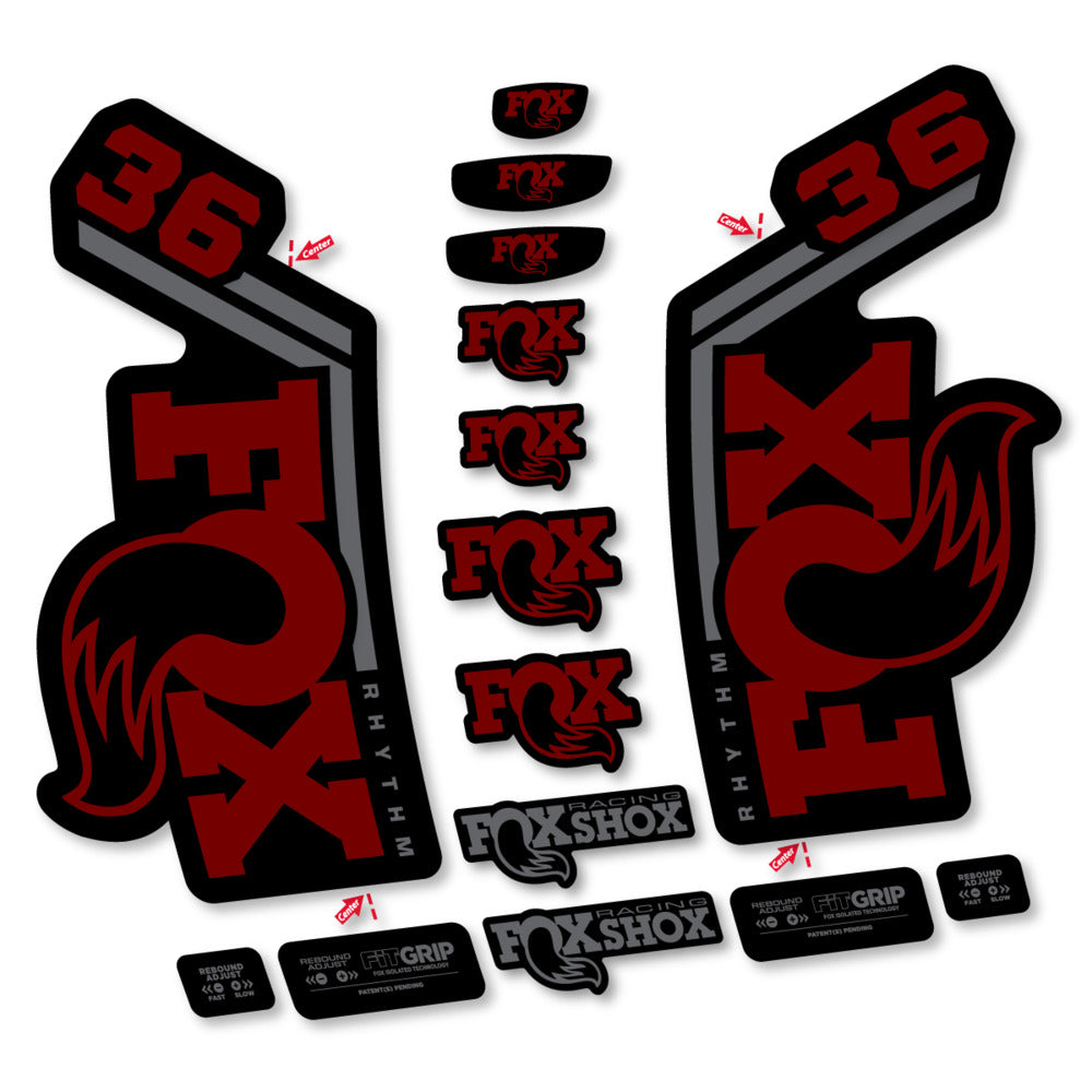 Decal Fox 36 Rhythm 2027, Fork 29" 36mm, bike sticker vinyl
