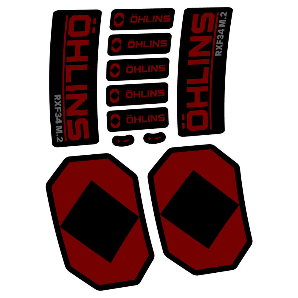 Decal Öhlins RXF 34 M.2 2027, Fork 29" 34mm, bike sticker vinyl