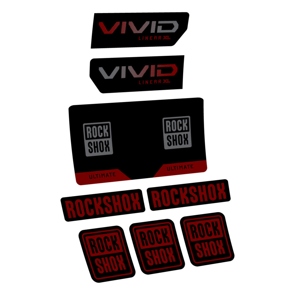 Decal RockShox Vivid Ultimate Flight Attendant 2027, Rear Shox, bike sticker vinyl