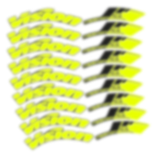 Neon Yellow decal for Visixn Metron 55 SL Disc Tubular road wheel – bike sticker vinyl