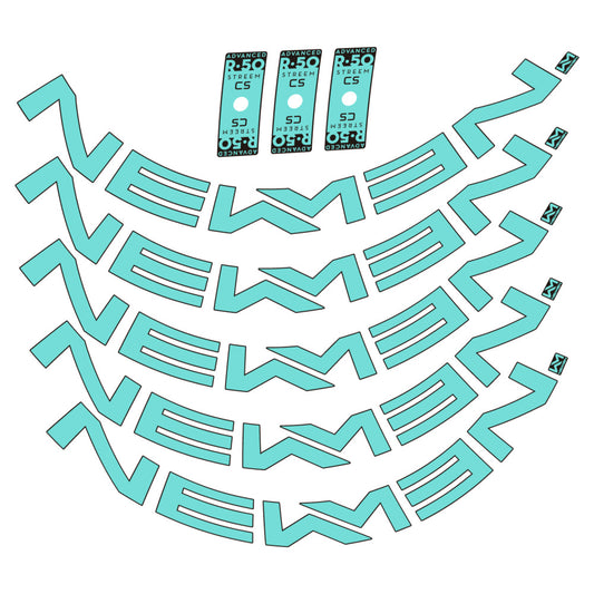 Stickers for Newmen Advanced SL R.50 Streem CS, Road Wheel vinyl decals - Blue Green