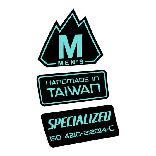 Stickers for Specialized S-Works MTB, Frame vinyl decals - Blue Green
