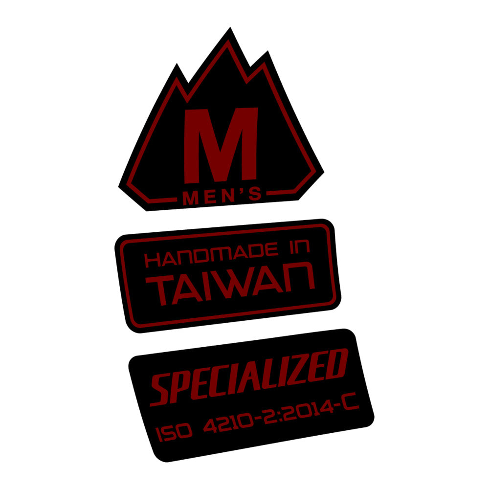 Stickers for Specialized S-Works MTB, Frame vinyl decals - Very Dark Red