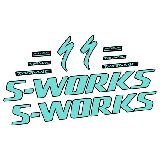 Stickers for Specialized S-Works Tarmac, Frame vinyl decals - Blue Green